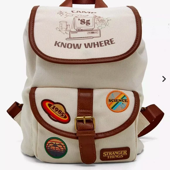 Stranger Things Canvas Backpack with Patches - Picture 1 of 2